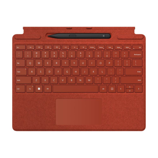 Surface Pro Signature Keyboard – Poppy Red – with Surface Slim Pen 2 – Black