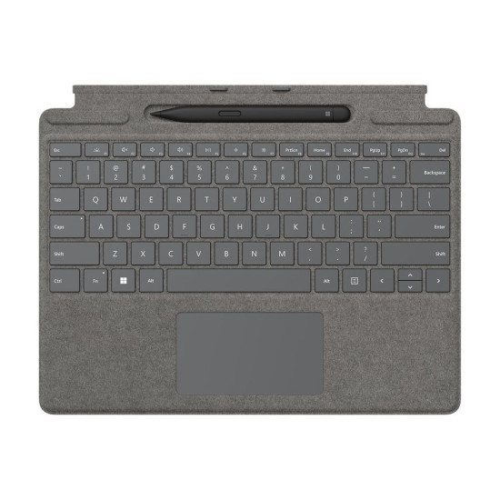 Surface Pro Signature Keyboard – Platinum – with Surface Slim Pen 2 – Black